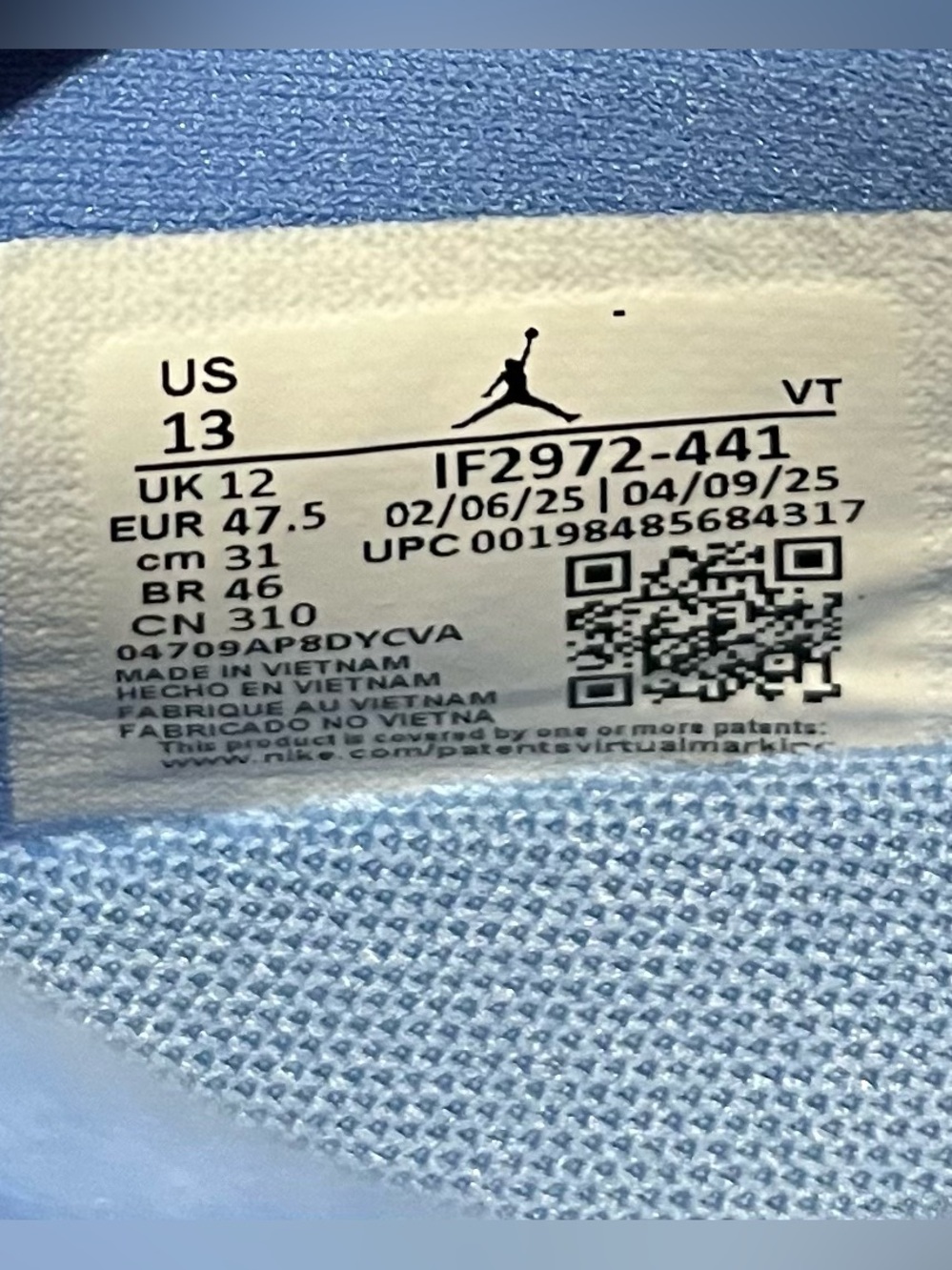 New Nike Air Jordan Racer 89 PE Player Exclusive Training Shoes UNC Tarheels Men - Picture 13 of 14